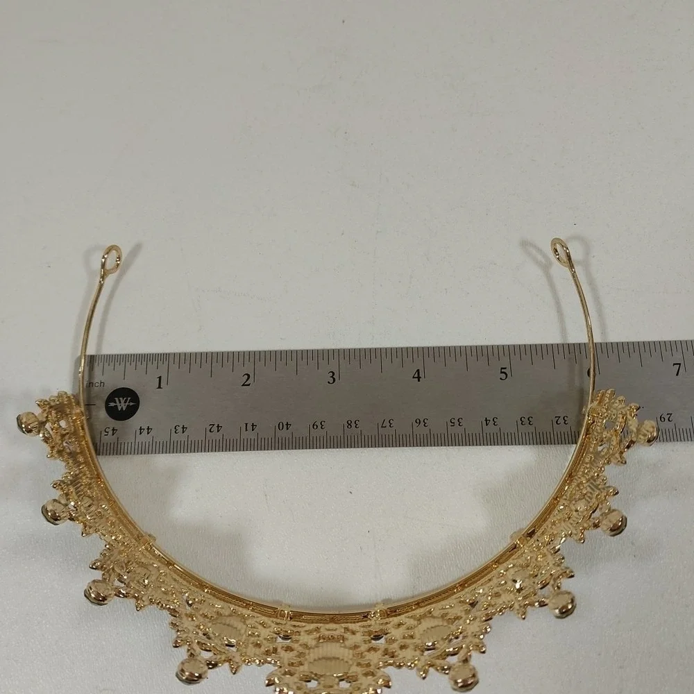 Tiara‎ Faux Emerald Green, Diamond Crown  gold bronze
